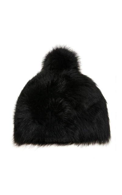 Bogner Sabia Pompom-embellished Fur Hat In Black