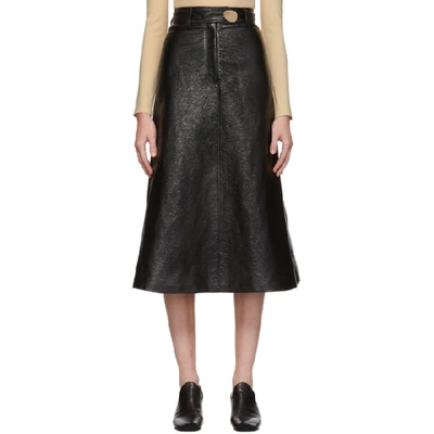 A.w.a.k.e. Mode Black Patent Back-to-front Skirt