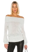 Lovers & Friends Elsa Sweater In Silver Sequins