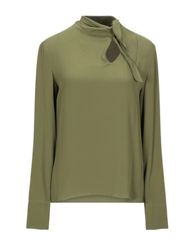 Mauro Grifoni Blouses In Military Green