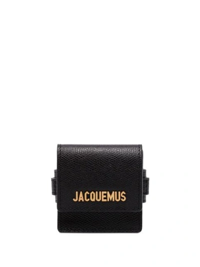Jacquemus Le Sac Bracelet Grained Leather Bag In Black
