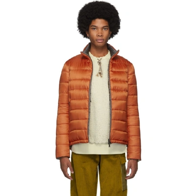 Herno Reversible Orange Ultralight Down Jacket In 5401 Zucca