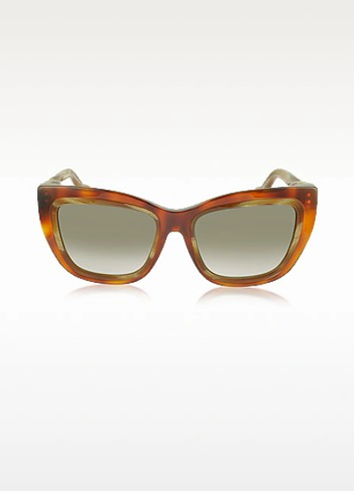 Balenciaga Designer Sunglasses Ba0027 Acetate Square Women's Sunglasses In Marron/marron