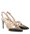 Valentino Garavani Rockstud 100mm Slingback High-heel Pumps In Black