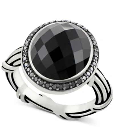 Peter Thomas Roth Onyx (8-2/3 Ct. T.w.) & Black Spinel Ring In Sterling Silver