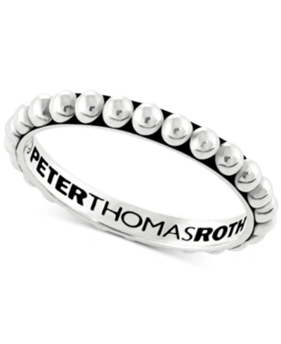 Peter Thomas Roth Peter Thomas Beaded Stacking Band In Sterling Silver