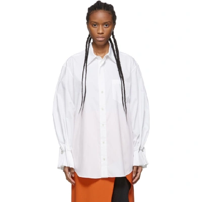 Toga Long Sleeved Boxy Fit Shirt In 1 White