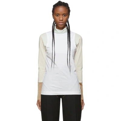 Toga White High Twist Turtleneck In 1 White