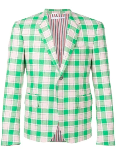 Thom Browne Small Box Check Sport Coat In Pink