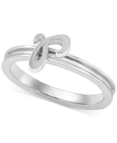 Alex Woo Autograph Letter Ring In Sterling Silver