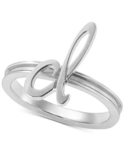 Alex Woo Autograph Letter Ring In Sterling Silver In D