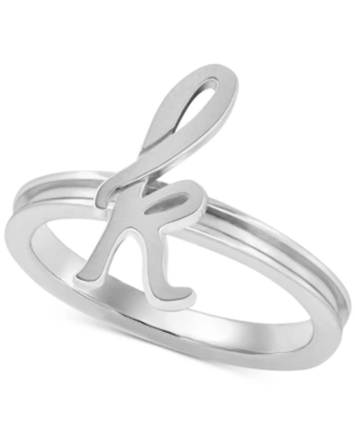 Alex Woo Autograph Letter Ring In Sterling Silver In K