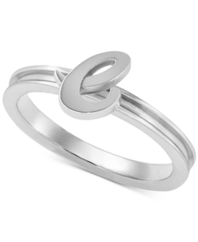 Alex Woo Autograph Letter Ring In Sterling Silver In E