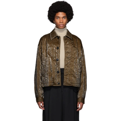 Dries Van Noten Brown Quilted Jacket ModeSens