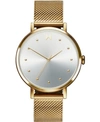 Mvmt Women's Dot Flash Gold Ion-plated Steel Mesh Bracelet Watch 36mm In White/gold