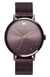 Mvmt Women's Dot Vibe Purple Steel Mesh Bracelet Watch 36mm