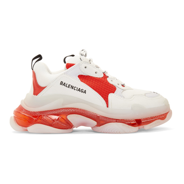 balenciaga shoes red and white