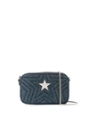 Stella Mccartney Stella Star Glitter Crossbody Bag In Blue