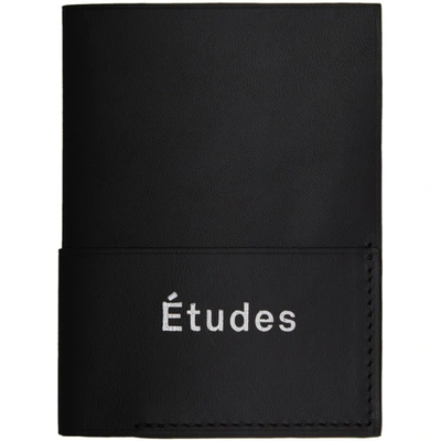 Etudes Studio Black Leather Bifold Card Holder