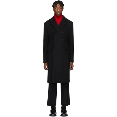 Prada Black Cashmere Double-breasted Coat