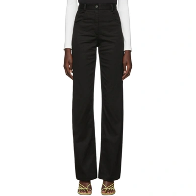 Christopher Esber Black Tailored Panel Jeans In Jet Black