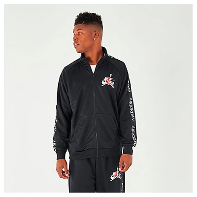Nike Jordan Men's Mashup Jumpman Classics Tricot Warm-up Jacket In Black