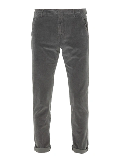 Dondup Corduroy Grey Chino Trousers