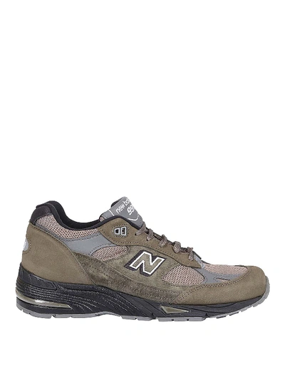 New Balance 991 Tech Mesh And Suede Sneakers In Dark Green