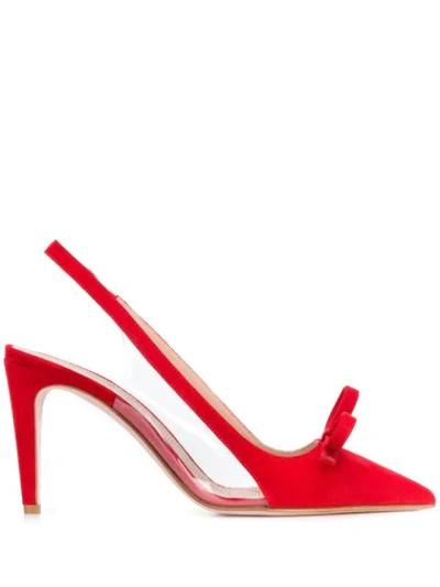 Red Valentino Sandie Suede Slingback In Red