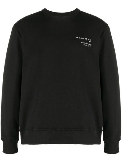Ih Nom Uh Nit Black Sweatshirt With Logo Print