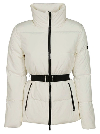 Michael Kors Belted Quilted Puffer Jacket In White