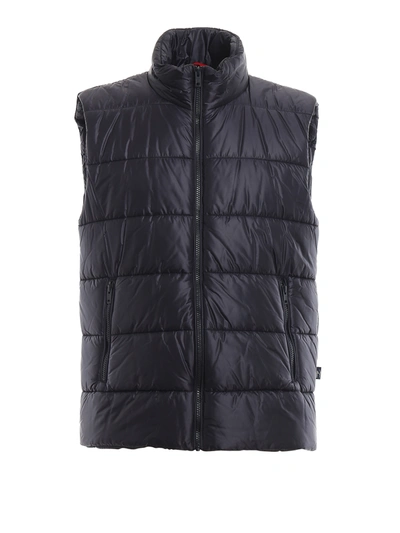 Fay Ultralight Tech Fabric Padded Waistcoat In Blue