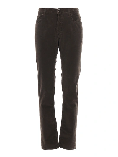 Jacob Cohen Style 688 Corduroy Pants In Brown