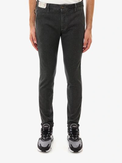 Incotex Grey Textured Cotton Trousers