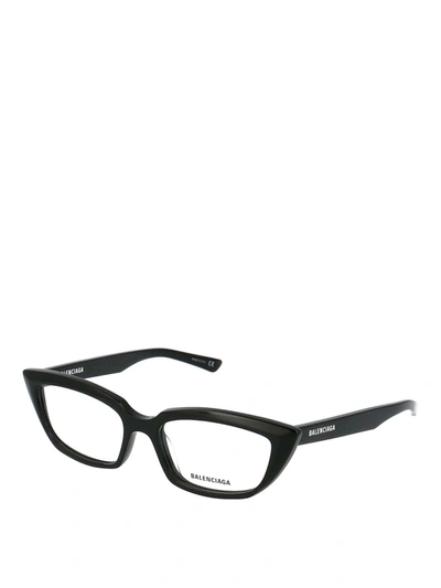 Balenciaga Havana Acetate Cat-eye Sunglasses In Black