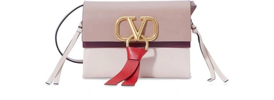 Valentino Garavani Small Vring Bag In Rose Cannelle Cerise Creme