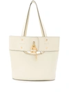 Chloé Women's Small Aby Leather Tote In White