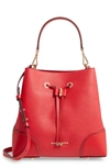 Michael Michael Kors Mercer Gallery Medium Bucket Shoulder Bag In Bright Red