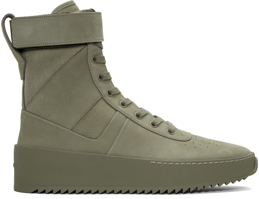 fear of god military sneaker green