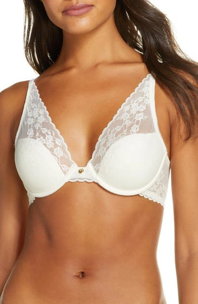 Natori Cherry Blossom Convertible Underwire Bra In Alabaster