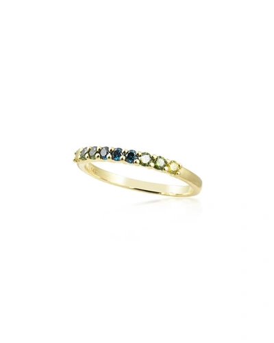 Stevie Wren 14k Cool-hue Colored Diamond Ring