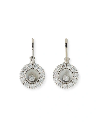 Chopard 18k White Gold Happy Diamond Circular-drop Earrings