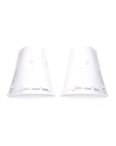 Catherine Osti Lovely Embroidered Cuffs In White