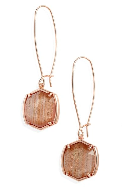 Kendra Scott Davis Drop Earrings In Rs Gld/dusted Pink Illusion