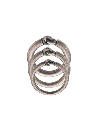 M. Cohen Solstice Triple Ring Set In Silver