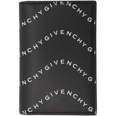 Givenchy Logo Wave Print Cardholder In Black