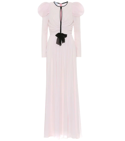 Giambattista Valli Puff-sleeve Silk-georgette Gown In Pink