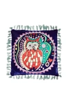 La Doublej Athena Small Embroidered Velvet Cushion In Baby Athena