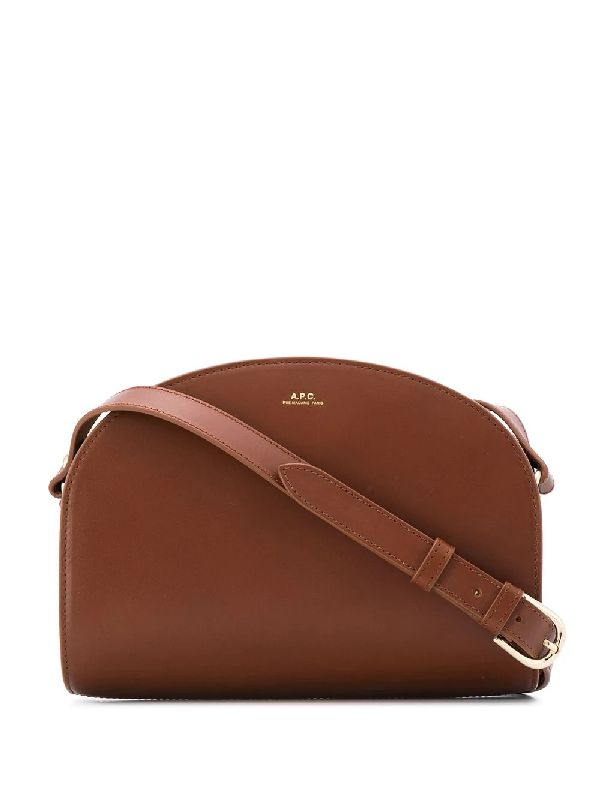 Download A.p.c. Genuine Leather Half Moon Mini Shoulder Bag In ...