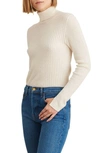 Alex Mill Multi Rib Wool Blend Turtleneck Sweater In Ivory